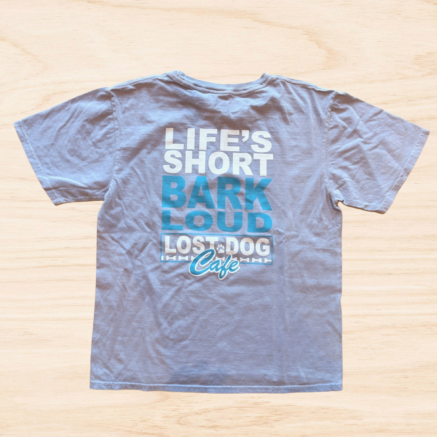 Short Sleeve - Life's Short Bark Loud T-Shirt - Purple - Lost Dog Cafe